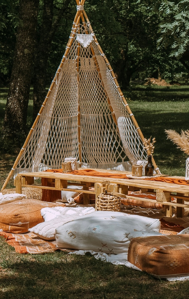 Tipi en macramé